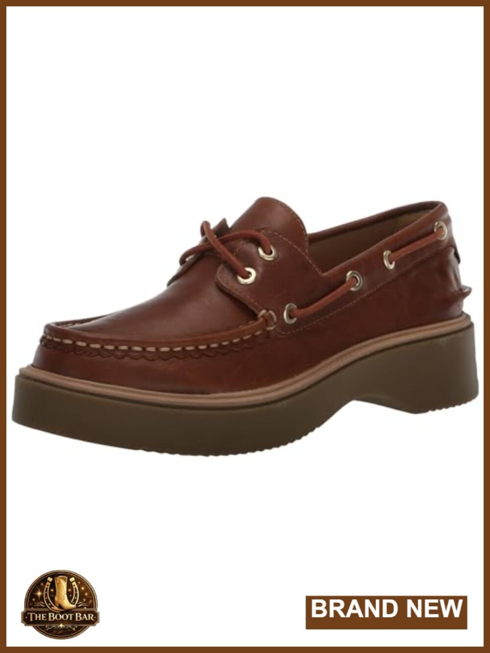 Leather Boat Shoes Flat Lace-Up Lightweight Casual